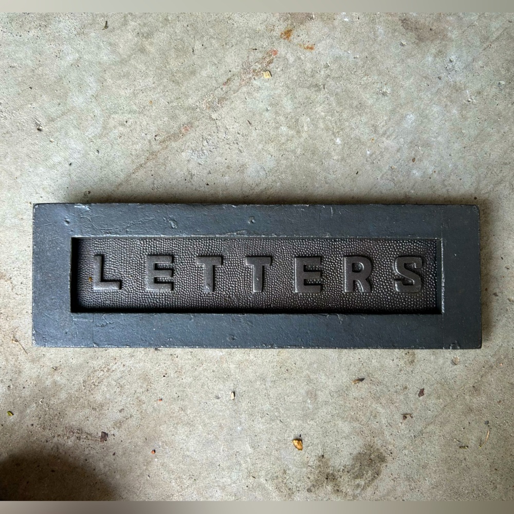 12” Antique Iron letter box for door
